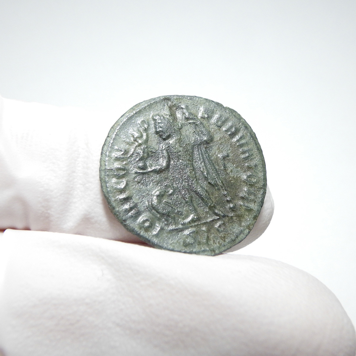 【古代ローマコイン】Licinius I（リキニウス）クリーニング済 ブロンズコイン 銅貨 フォリス(5C3ixcxxSE)_画像8
