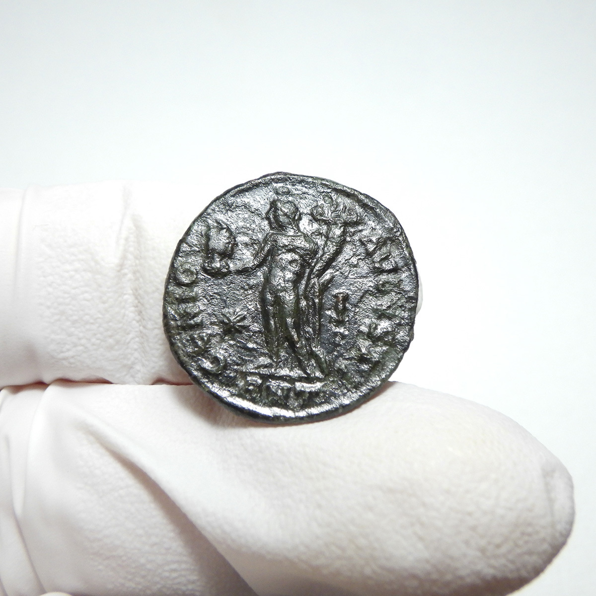 【古代ローマコイン】Maximinus II（マクシミヌス・ダイア）クリーニング済 ブロンズコイン 銅貨 フォリス(ySCcQAMsmM)_画像6