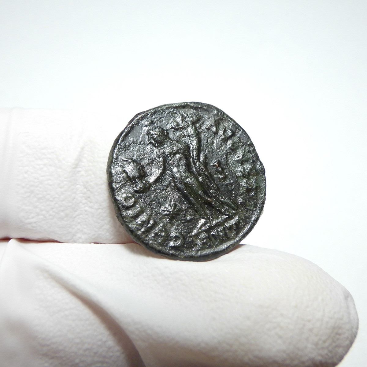 【古代ローマコイン】Maximinus II（マクシミヌス・ダイア）クリーニング済 ブロンズコイン 銅貨 フォリス(ySCcQAMsmM)_画像8
