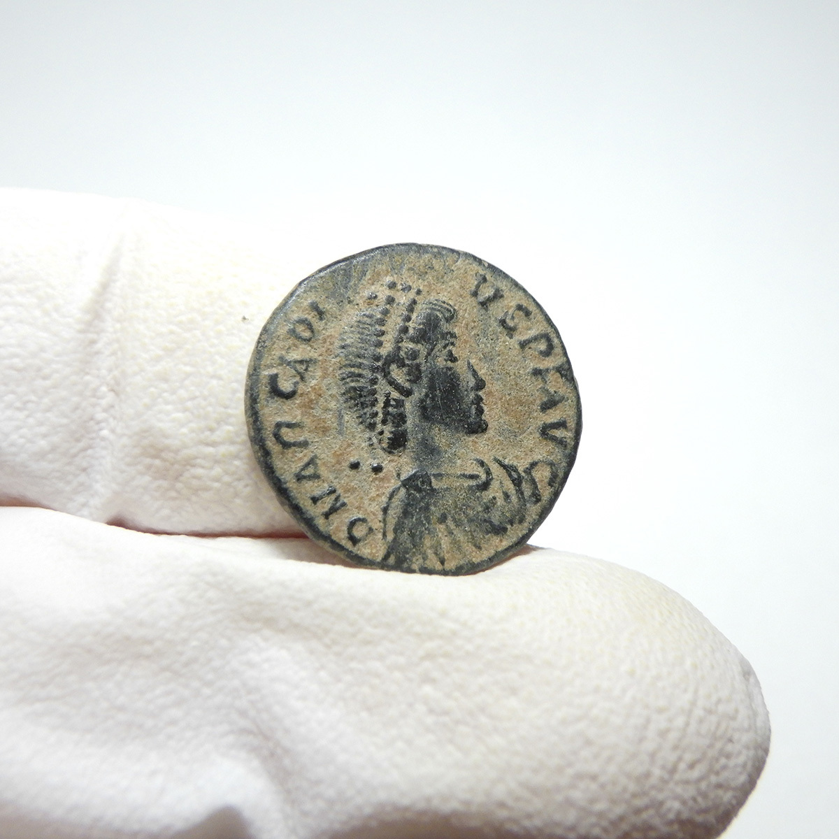 【古代ローマコイン】Arcadius（アルカディウス）クリーニング済 ブロンズコイン 銅貨 フォリス(fRgGTjGzc6)_画像5