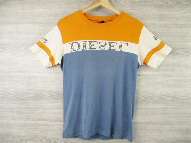 M2056c DIESEL●ディーゼル＜コットン デカロゴ 丸首 半袖Tシャツ＞Sサイズ 半袖Tシャツ●Ricicli17_画像2