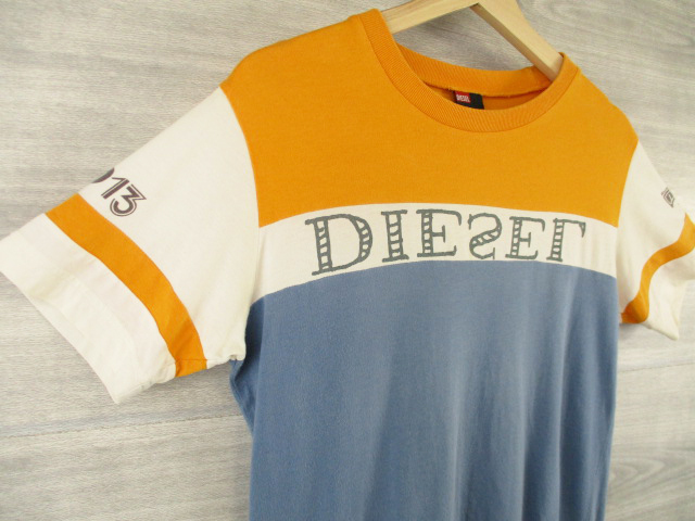 M2056c DIESEL●ディーゼル＜コットン デカロゴ 丸首 半袖Tシャツ＞Sサイズ 半袖Tシャツ●Ricicli17_画像3