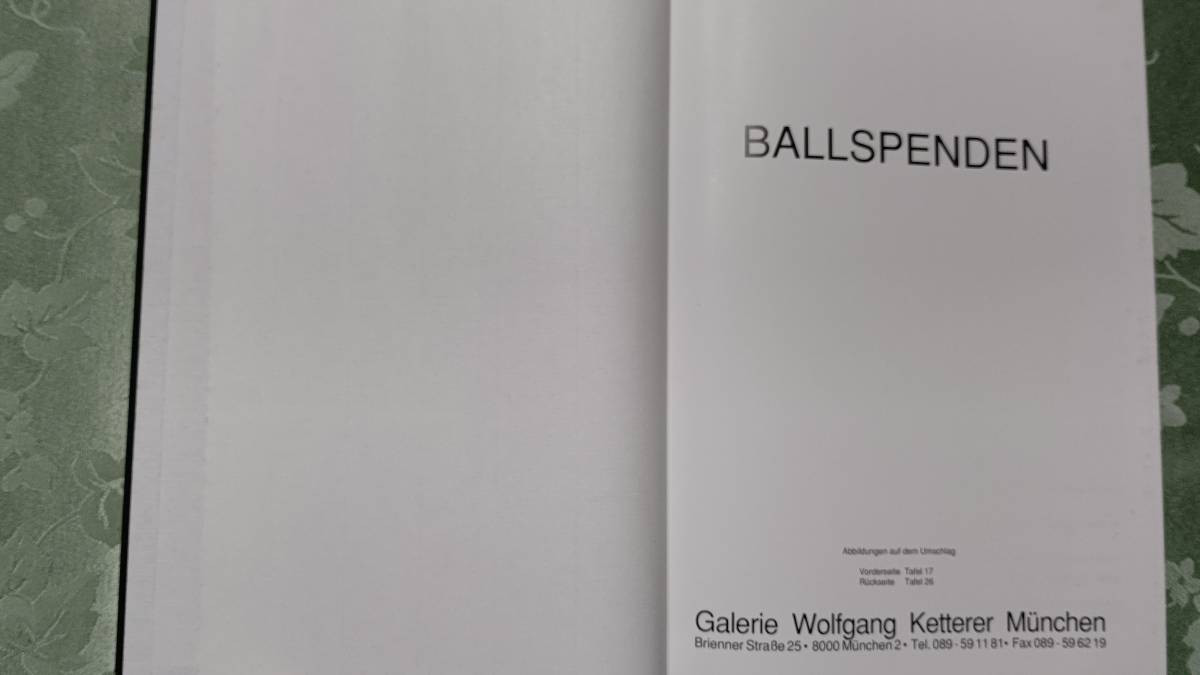 ハードカバー洋書 ドイツ語 カタログ Ballspenden 1834年-1927年 舞踏会でホール（ボールルーム）から女性に贈られた贈り物431点写真 