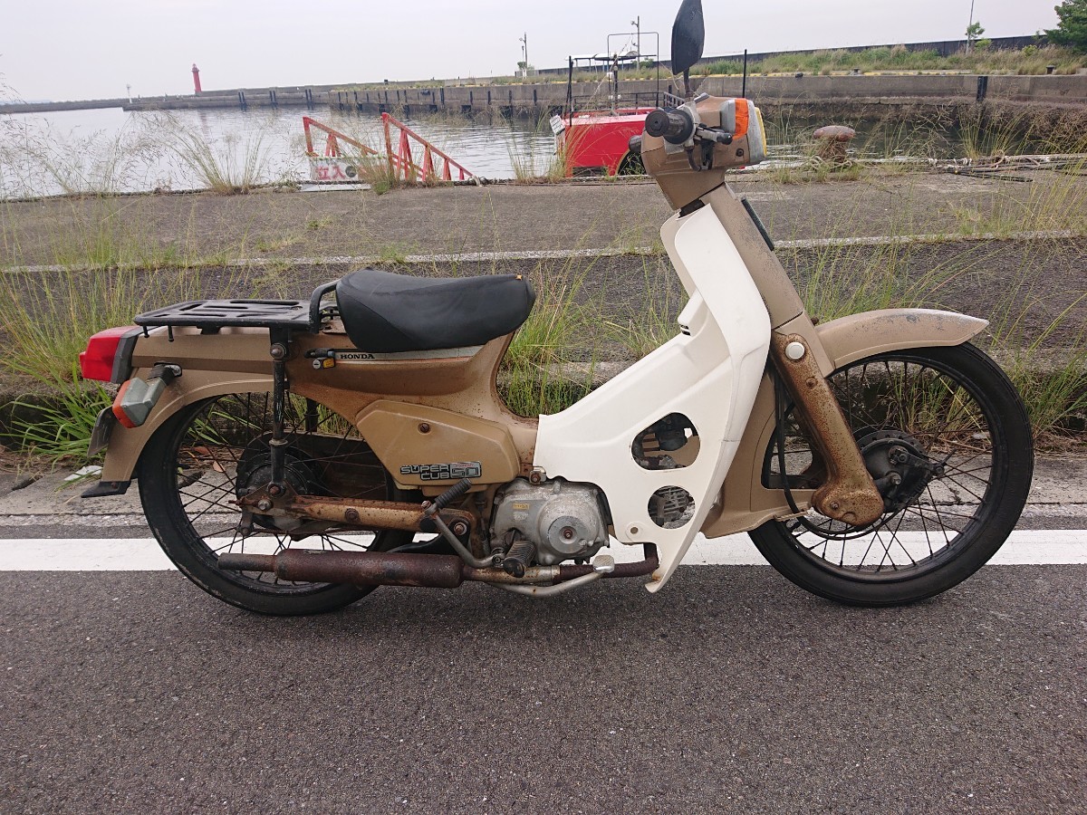 ジャンク シャコタン C50 スーパーカブ カスタム 角目 4速 6v カスタム