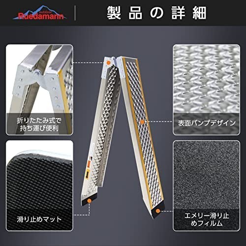 [ free shipping ]Ruedamann length 200cm width 21.5cm withstand load 300kg aluminium ladder rail folding type light weight aluminium ladder 
