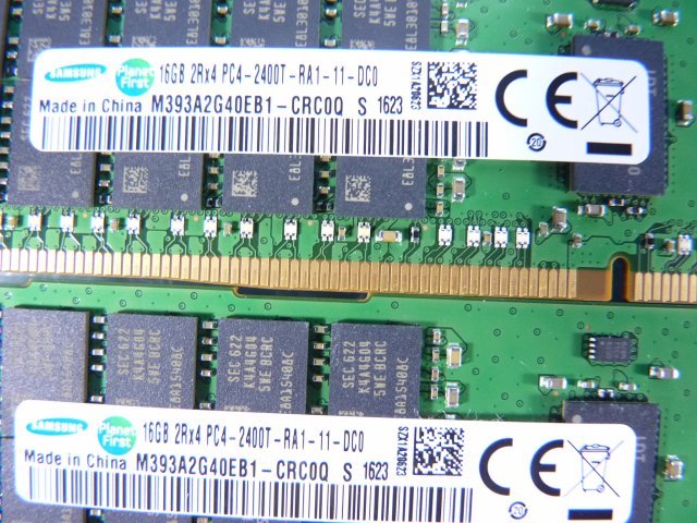 1OEJ // 16GB 8枚セット計128GB DDR4 19200 PC4-2400T-RA1 Registered RDIMM 2Rx4 M393A2G40EB1-CRC0Q // Fujitsu PRIMERGY RX2540 M2 取外_画像2