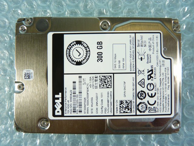 1OFZ // デル 0NCT9F 300GB 2.5インチ SAS HDD 12Gb 15K(15000)rpm 15mm / ST300MP0026 // Dell PowerEdge R630 取外 //在庫3_画像9