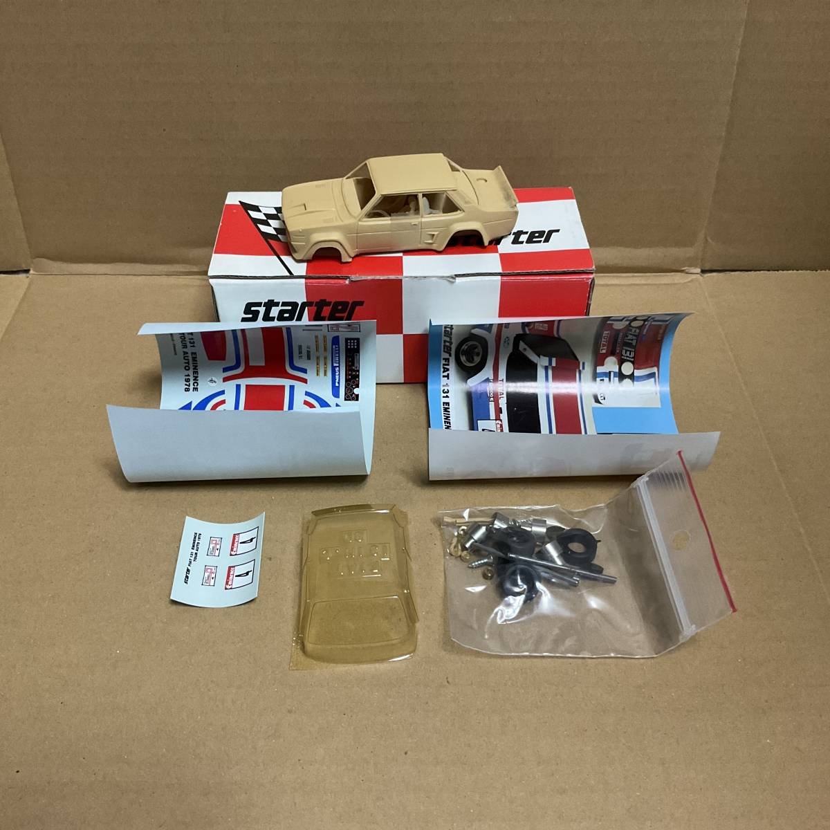 【中古】starter 1/43 FIAT 131 ABARTH n’4 EMINENCE TOUR AUTO 1978 フィアット アバルト kit_画像2