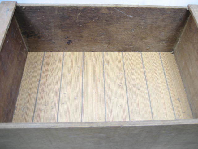 昭和 レトロ 木箱 大工道具箱 工具箱 木製 収納箱 道具箱 ケース 古道具 古民具 ナチュラル オーク W63.5×D40×H22cmの画像3
