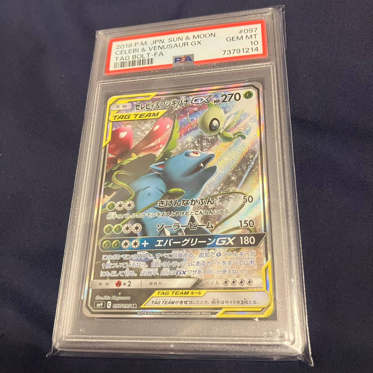 PSA10 セレビィ&フシギバナGX SR スペシャルアート sm9 097/095 サン