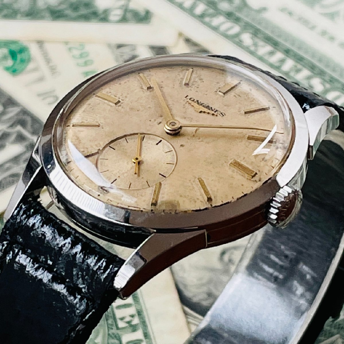 腕時計メンズ【ツヤ感がハンパない】ロンジンLONGINES手巻き1950s-