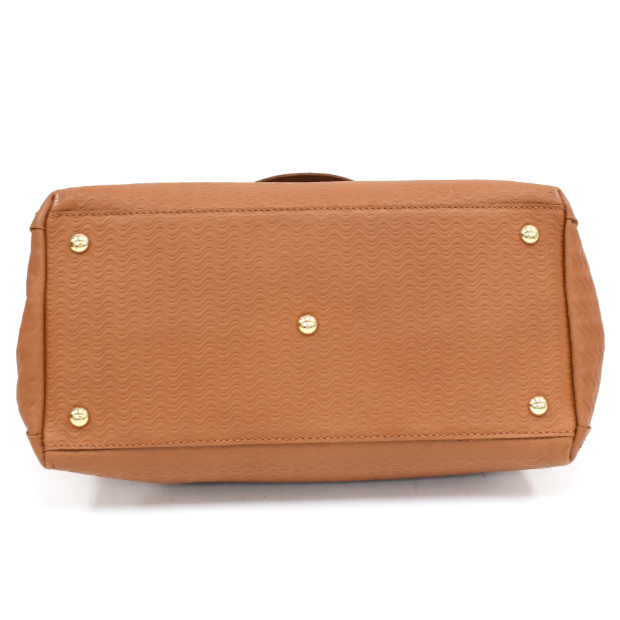 1 point limitation The nela-to2way handbag shoulder leather Brown type pushed .ZANELLATO