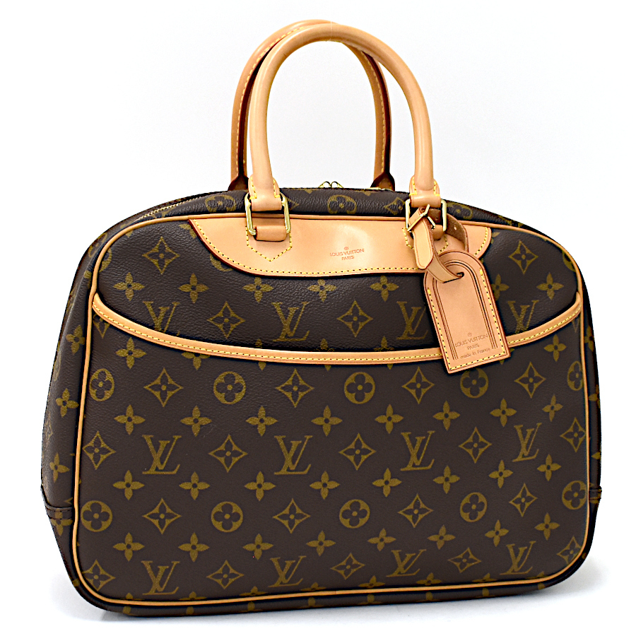 1点限定 新品同様 ルイヴィトン ハンドバッグ ドーヴィル M47270 モノグラム ブラウン LOUIS VUITTON Deauville_画像1