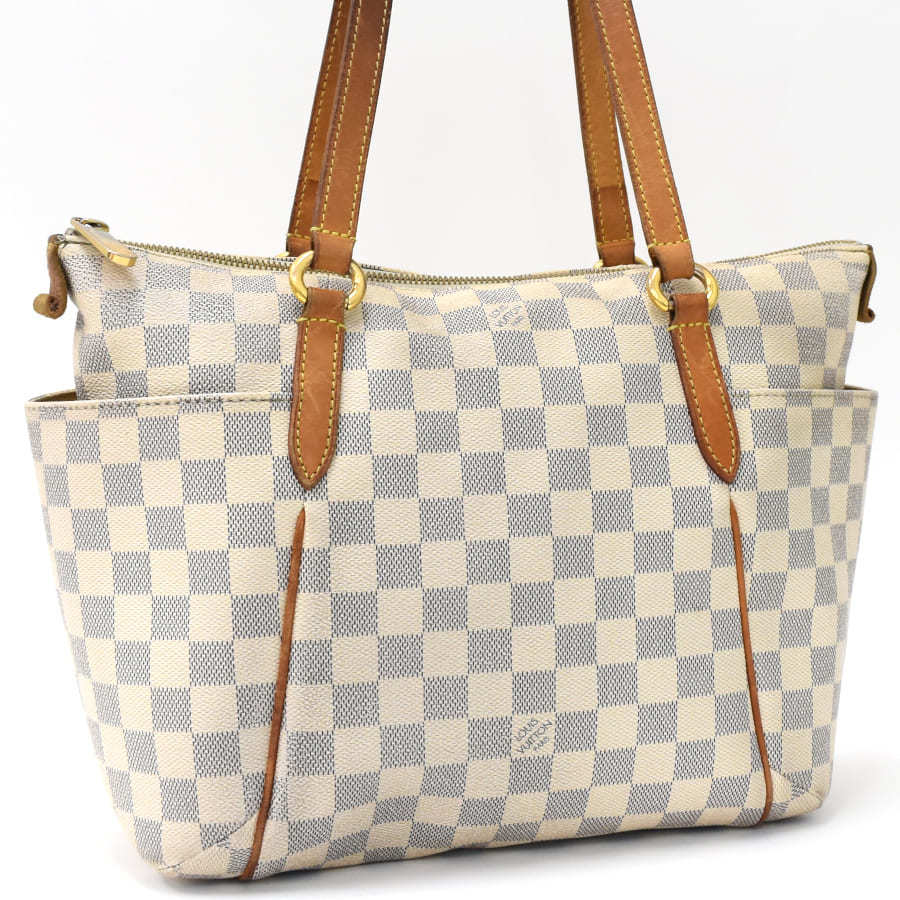 1点限定 ルイヴィトン トータリーPM トート ショルダーバッグ N51261 ダミエアズール ホワイト系 LOUIS VUITTON Totally_画像1