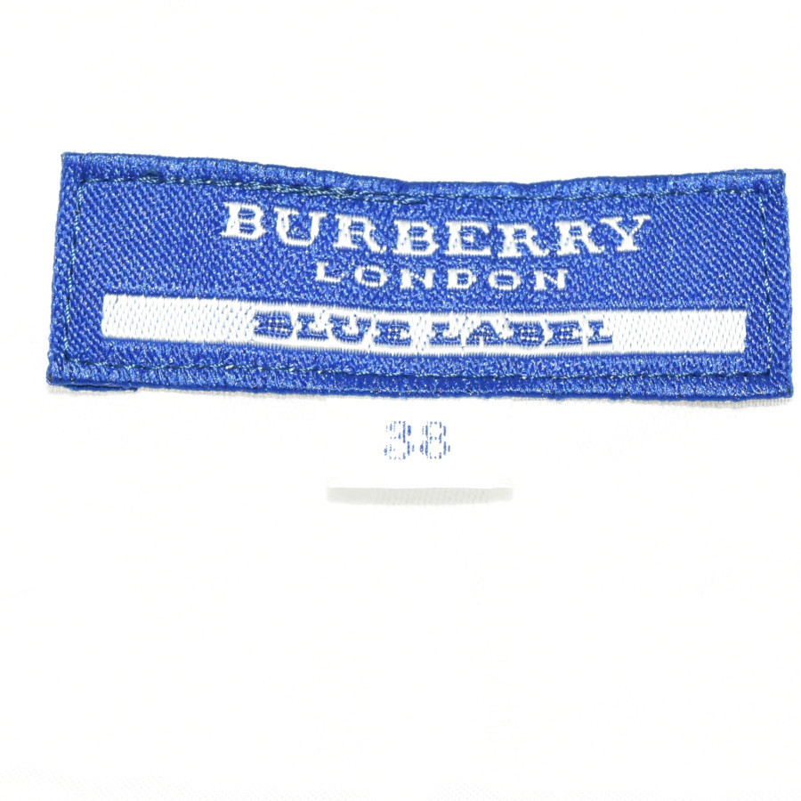 未使用品 バーバリーロンドンブルーレーベル スカート チェック リボン プリーツホワイト BURBERRY BLUE LABEL_画像3