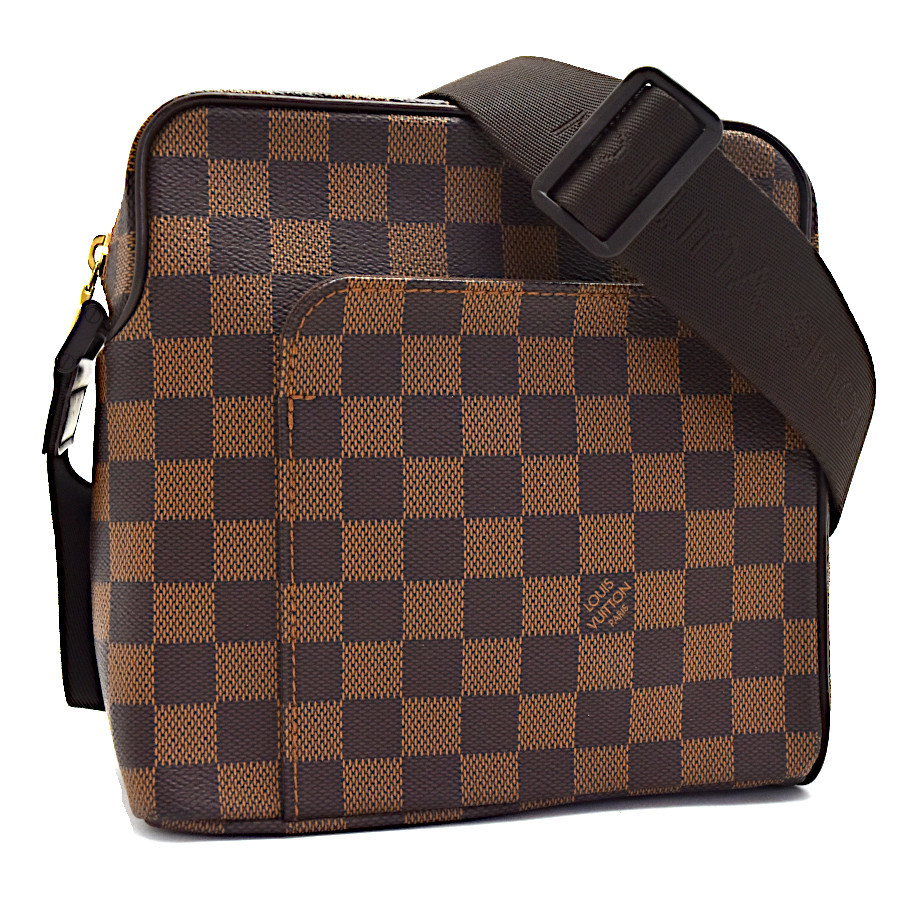 新品同様 ルイヴィトン ショルダーバッグ オラフ ダミエ N41442 キャンバス×レザー ユニセックス LOUIS VUITTON_画像1