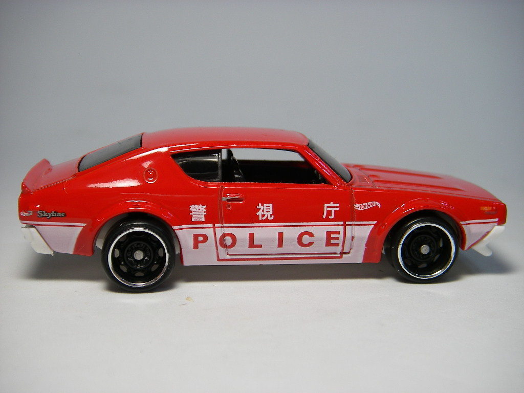 ホットウィール (赤白) 日産 スカイライン 2000GT-R ケンメリ ＜ルース＞ Hot Wheels 警視庁 POLICE_画像3