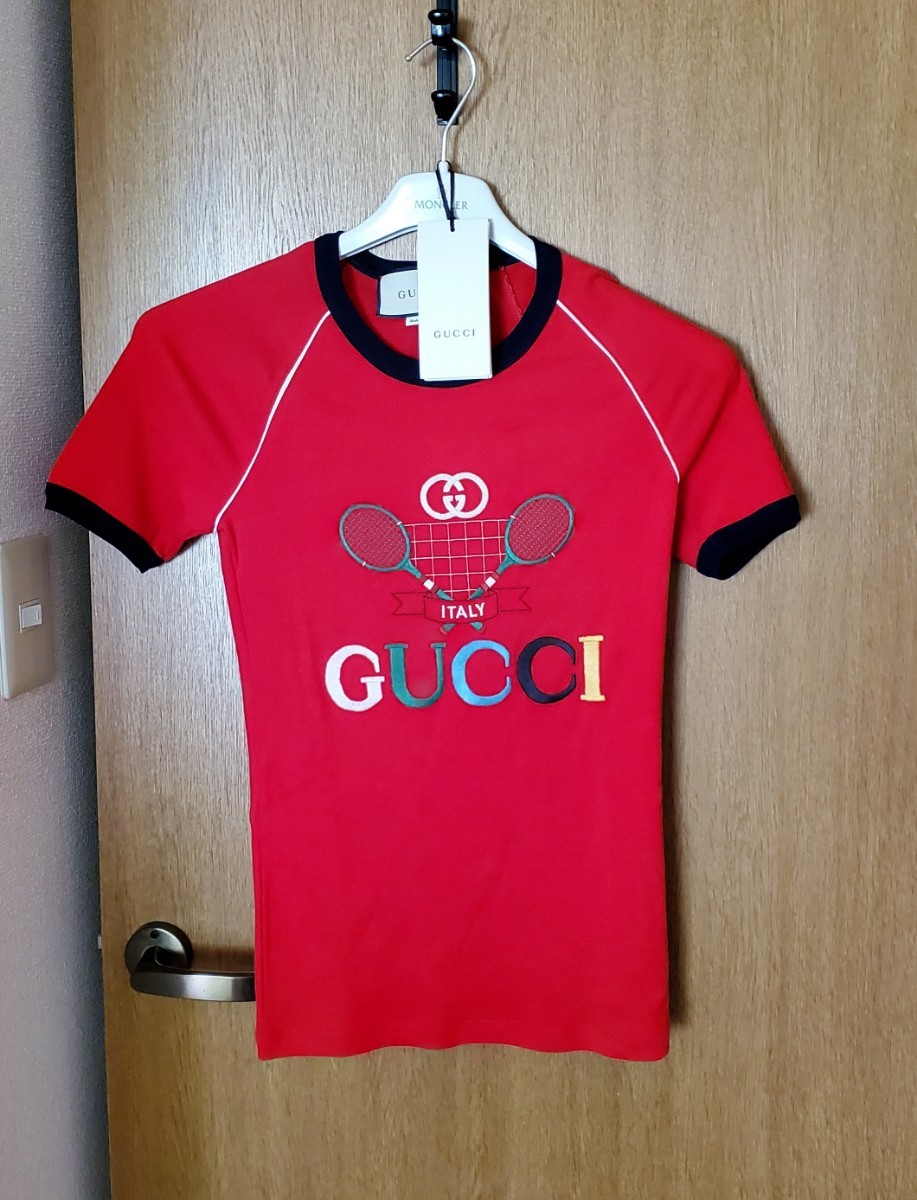 新品同様】紙タグ付き テニス レディース Tシャツ GUCCI サイズS