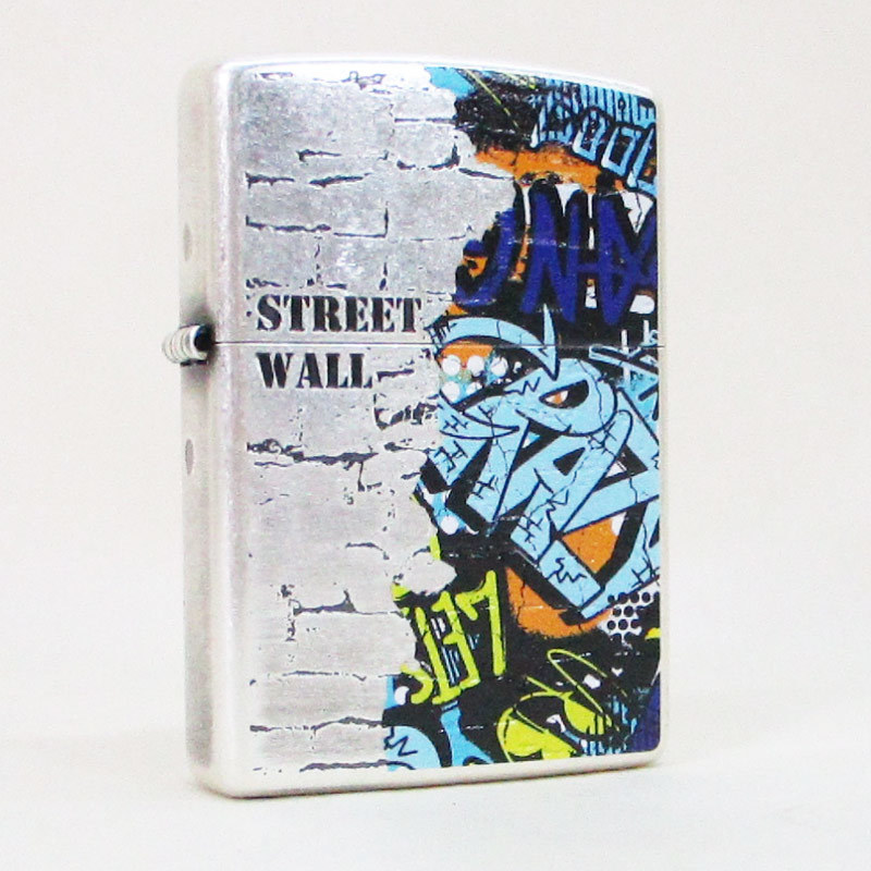 ジッポー オイルライター カラフルでファンキーなデザイン STREET WALL SW-KA&ギフトボックスセット（オイル＋フリント+BOX）/送料無料