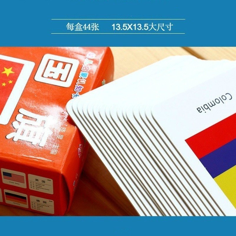 新品! ベビーキッズ 啓発認知カード 国旗フラッシュカード 早期教育 玩具 自宅 英語 ゲーム メモリのおもちゃ 年末年始に_画像2