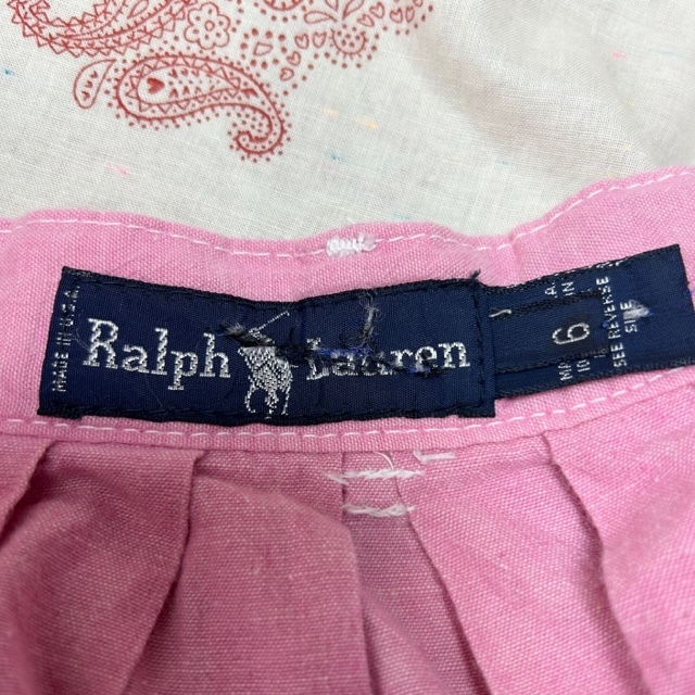 USA古着 80s~90s USA製 Ralph Lauren シャンブレー フレアロング