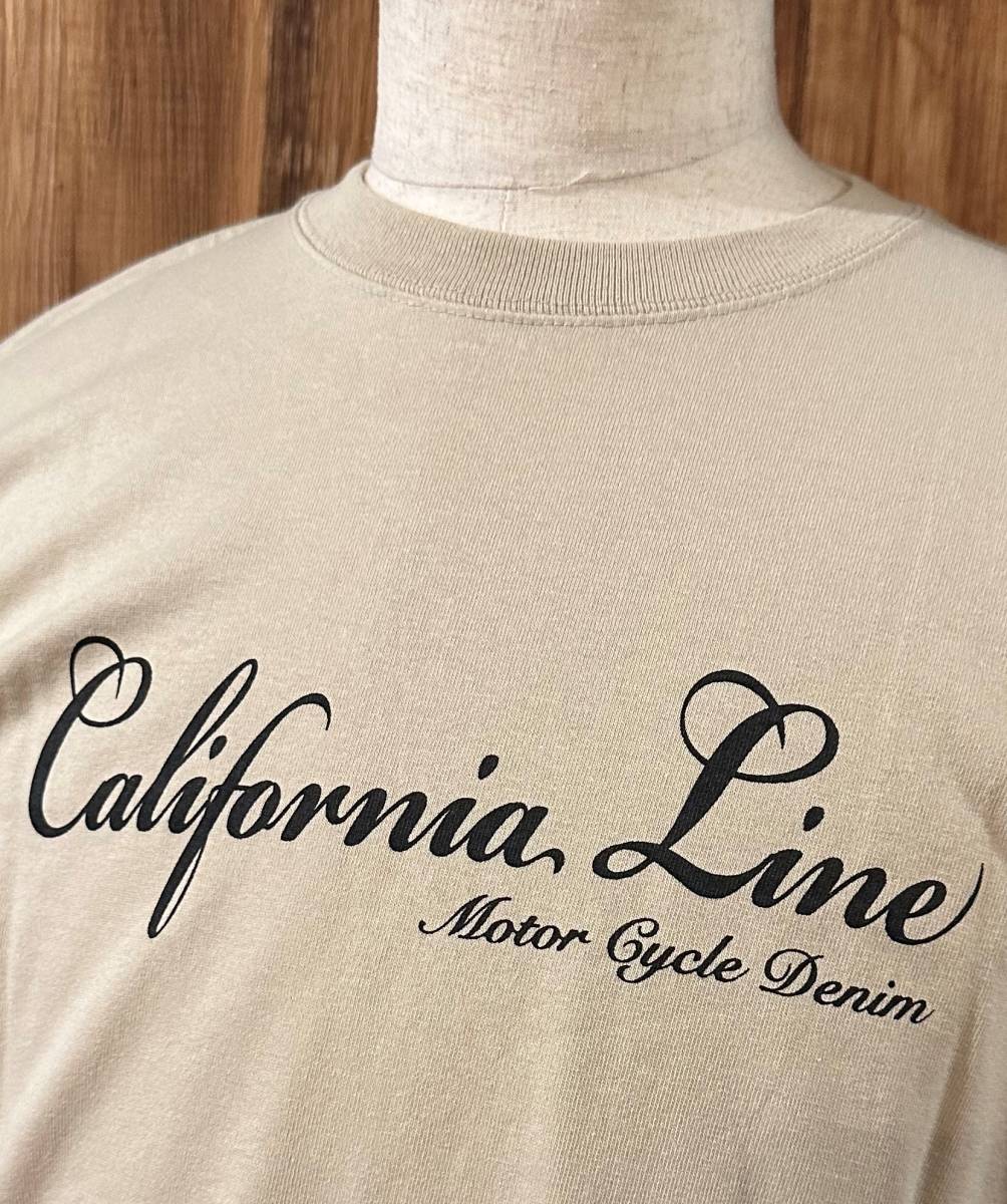 【CALIFORNIA LINE】Mサイズ　ベージュ　5スターＴシャツ　カリフォルニアライン　スカルフライト　ランブル_画像3
