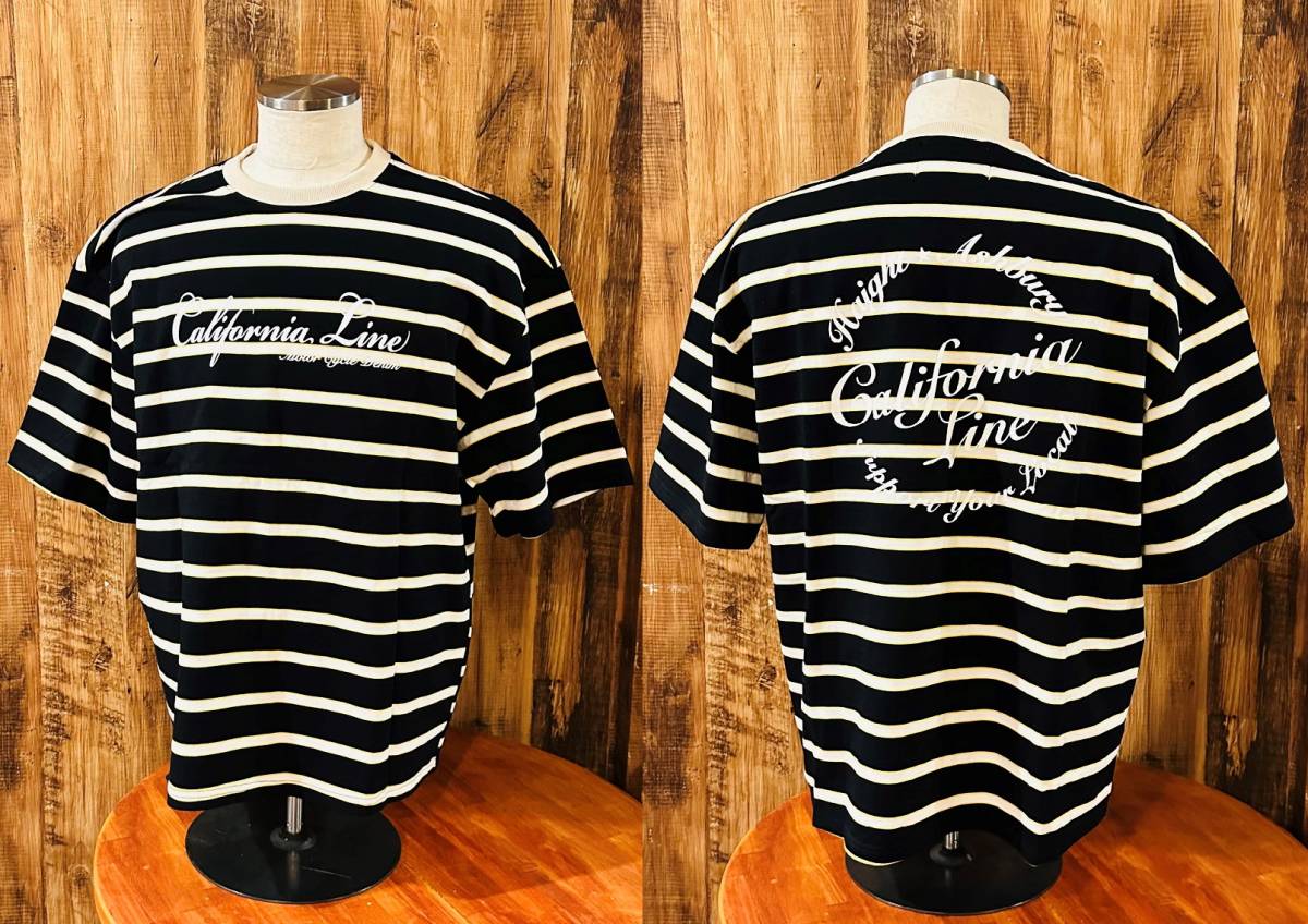ふるさと納税 【CALIFORNIA LINE】Mサイズ ブラック ボーダーTシャツ カリフォルニアライン スカルフライト ランブル トップス ふるさと納税 【CALIFORNIA LINE】Mサイズ ブラック ボーダーTシャツ カリフォルニアライン スカルフライト ランブル トップス