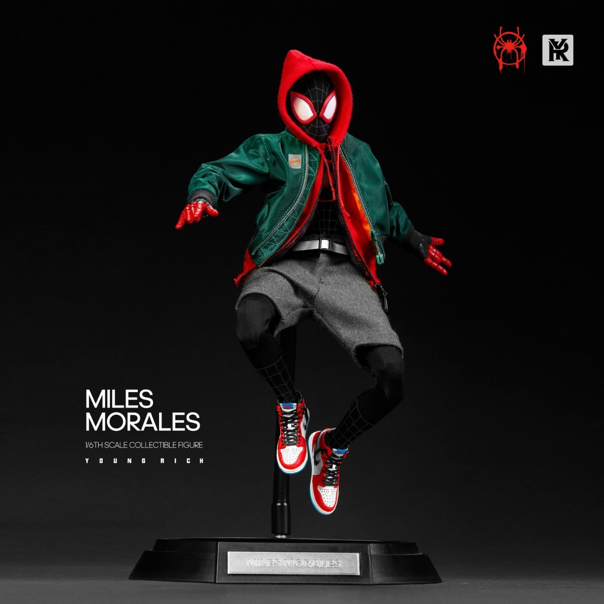 Young rich toys 1/6 mile zmo RaRe s Spider bar sInto the Spider-Verse : Miles Morales sp-002 1/6 scale figure 