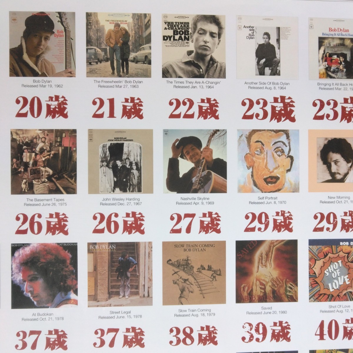 BOB DYLAN ボブ・ディラン 関連商品購入特典ポスター B2サイズ