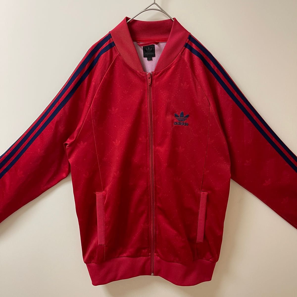 90s】adidasトラックジャケットジャージ古着ビンテージ刺繍トレ