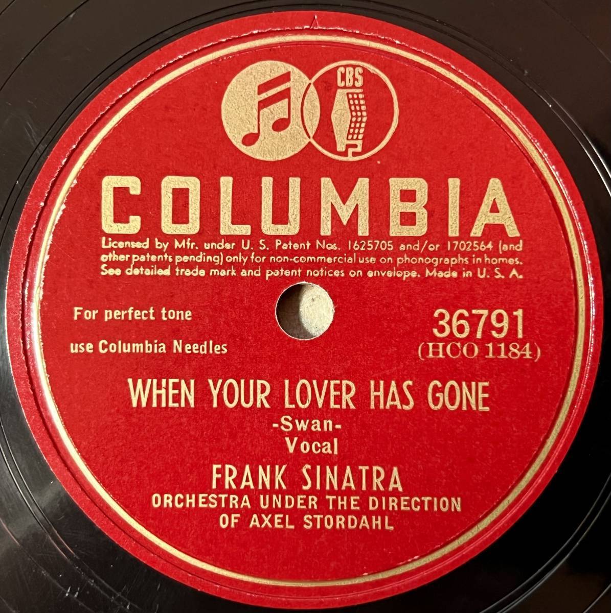 FRANK SINATRA COLUMBIA I should Care/ When Your Love Has Gone