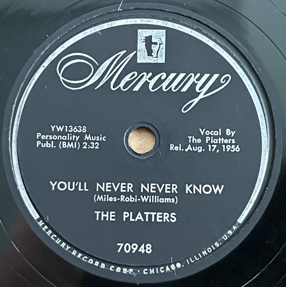 THE PLATTERS MERCURY It isn*t Right/ You*ll Never Never Know