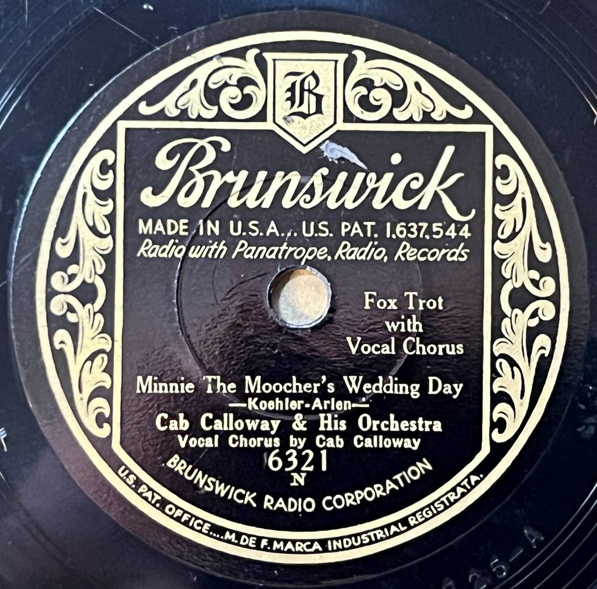 CAB CALLOWAY & HIS ORCH. BRUNSWICK Minnie The Moocher’s Wedding Day/ Angeline