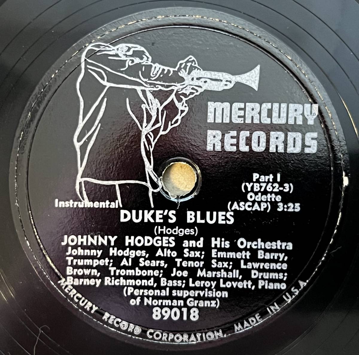 JOHNNY HODGES AND HIS ORCH. w Al Sears, Lawrence Brown MERCURY Duke*s Blues