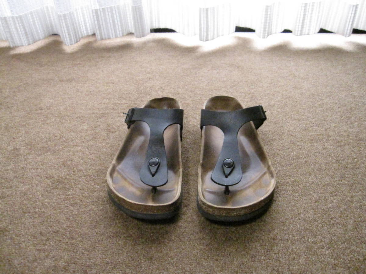 BIRKENSTOCK ビルケンシュトック サンダル ブラック 38/24.5cm Made in Germany USED_画像2