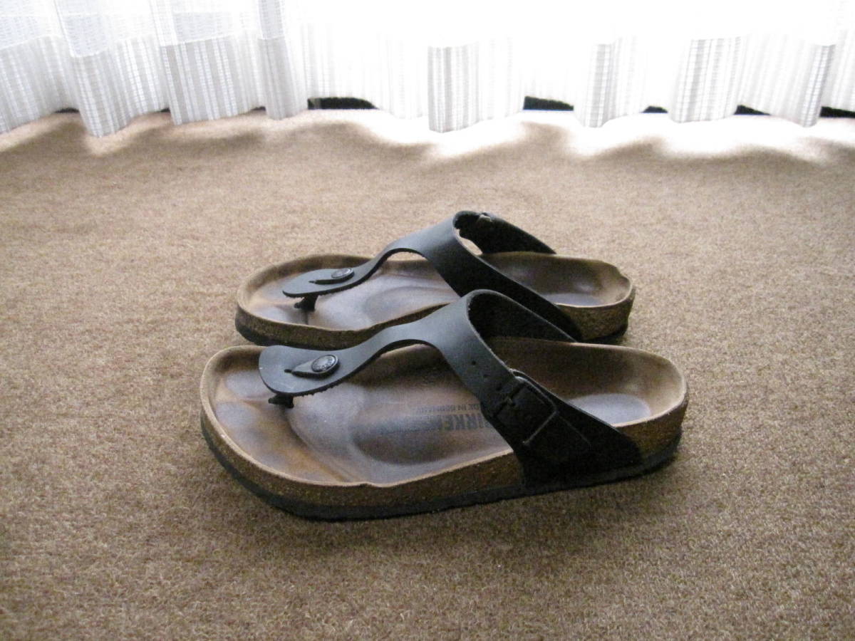 BIRKENSTOCK ビルケンシュトック サンダル ブラック 38/24.5cm Made in Germany USED_画像5