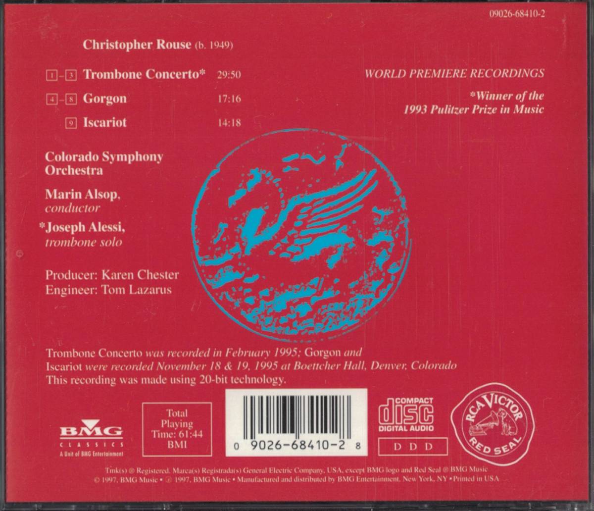 [トロンボーンCD] Joseph Alessi - Christopher Rouse: Trombone Concerto ジョセフ・アレッシ ラウズ トロンボーン協奏曲_画像2