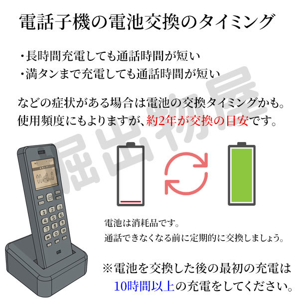 2個 NTT対応 CT-電池パック-099 対応 コードレス 子機用 充電池 互換 電池 J012C コード 01910 大容量 充電 電話機 デジタル_画像3