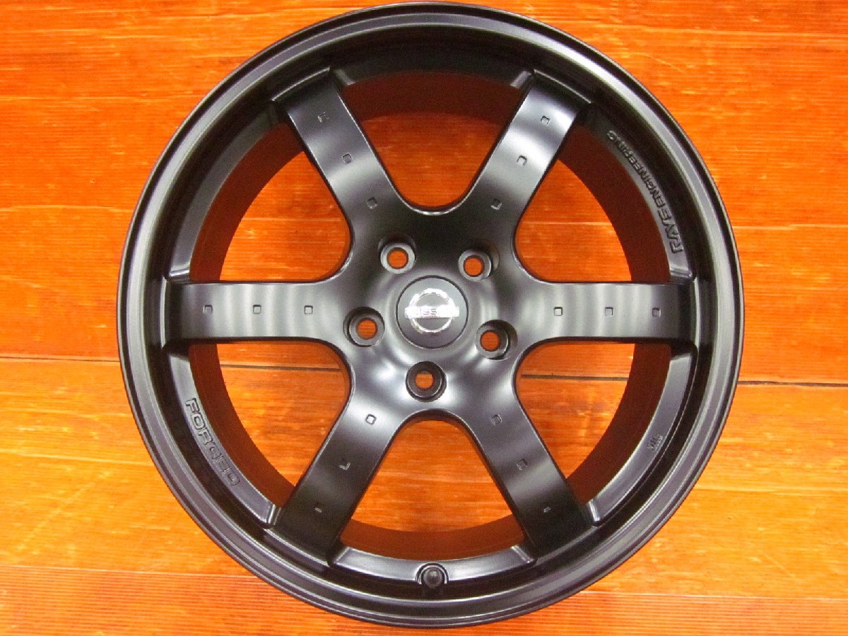 Y] Nissan Z33 Fairlady Z original OP RAYS made forged 18 -inch 8.0J +30 PCD114.3 5H secondhand goods 2 ps set wheel only black painting after unused *