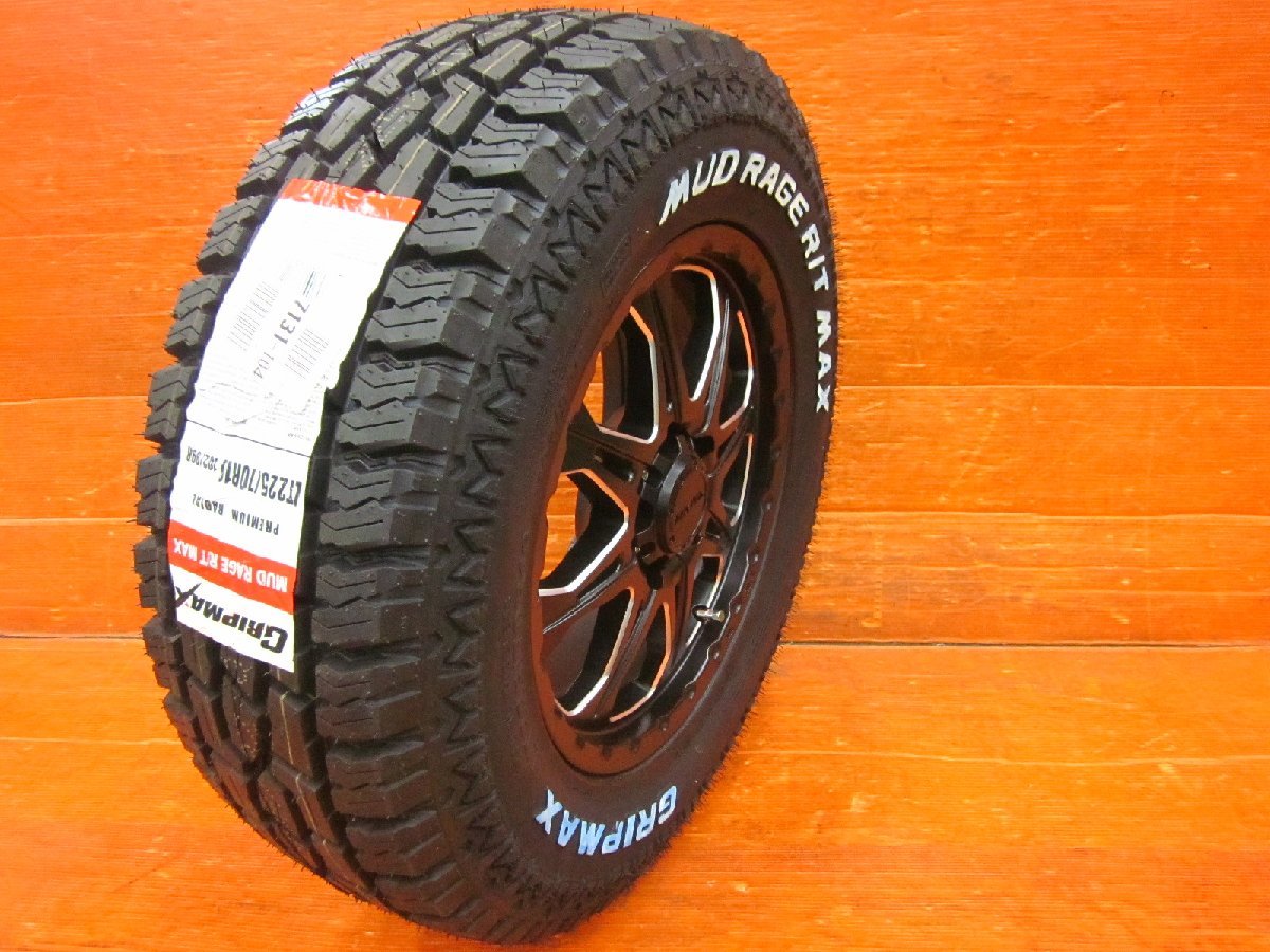 Y4】MKW MK-66 16インチ 7.0J +42 PCD114.3 5H(未使用品) GRIPMAX MUD RAGE R/T MAX LT225/70R16 102/99R(新品)付き デリカD5など☆_画像3