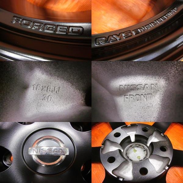 Y] Nissan Z33 Fairlady Z original OP RAYS made forged 18 -inch 8.0J +30 PCD114.3 5H secondhand goods 2 ps set wheel only black painting after unused *