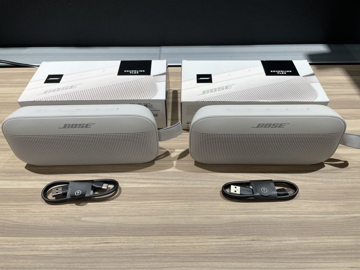 完動美品】BOSE SoundLink FLEX ホワイト2台セット TWSステレオ対応