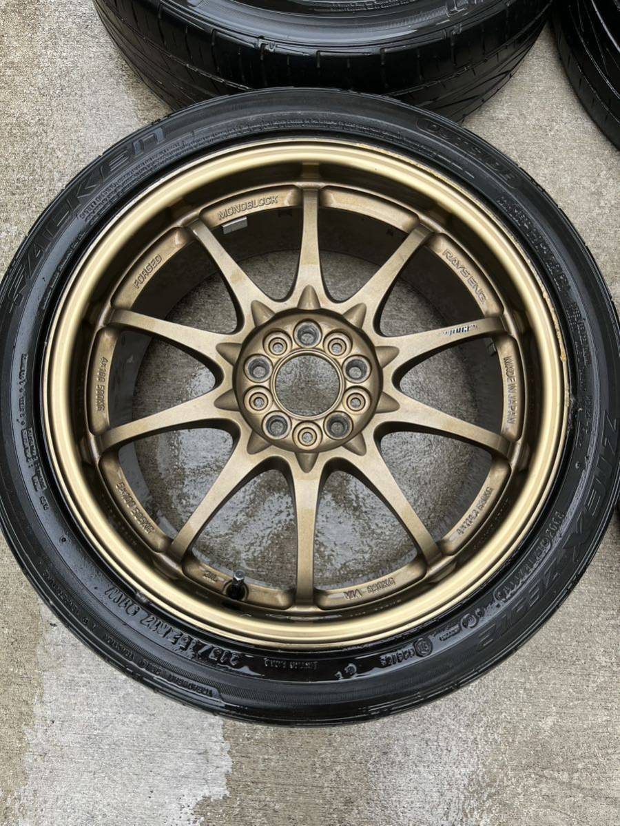 RAYS レイズ ボルクレーシング VR CEー28N PCD100 5穴　OF＋50 BR 17X7.5JJ 希少品　タイヤは2011年製で溝無し_画像3