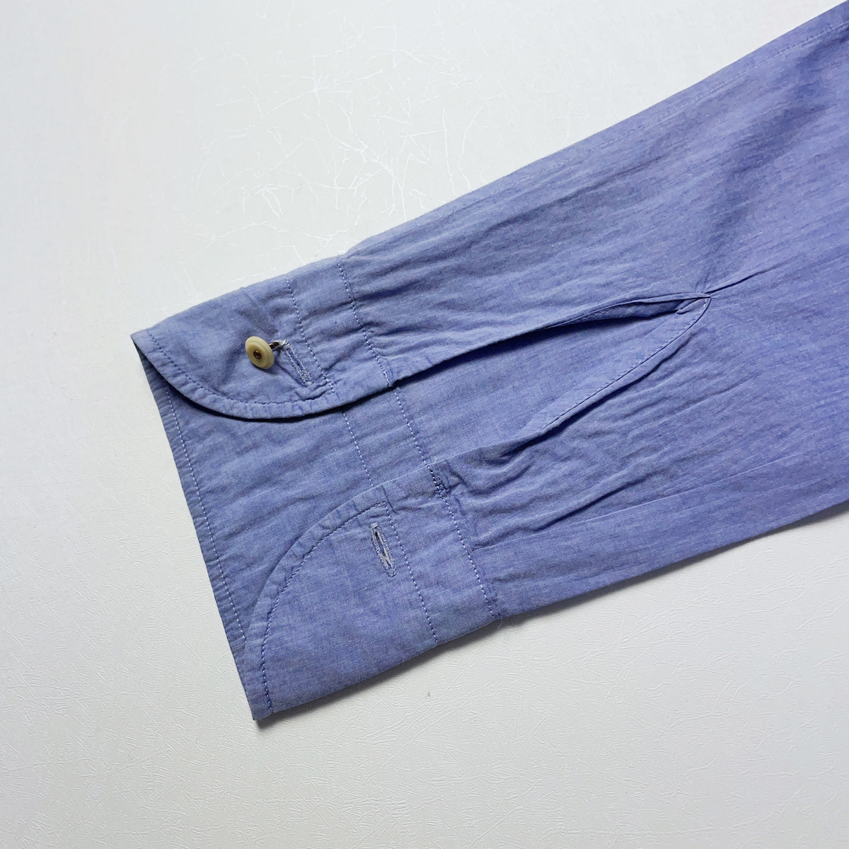 kolor / BEACON　薄手 ピンタック 刺繍 ストライプ 長袖 シャツ 青 ブルー 水色 綿 100% コットン スリム カラー ビーコン 夏 1 メンズ M