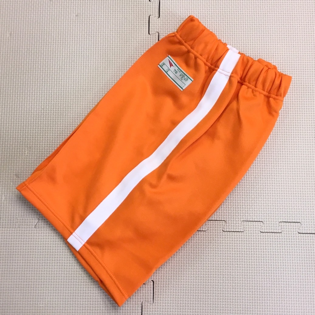 ( new goods )OK-691-60 quarter pants /76(M)/ orange / white 1 pcs line /REDSWALLOW/ made in Japan / gym uniform / gym uniform / motion put on / training pants /tore bread 