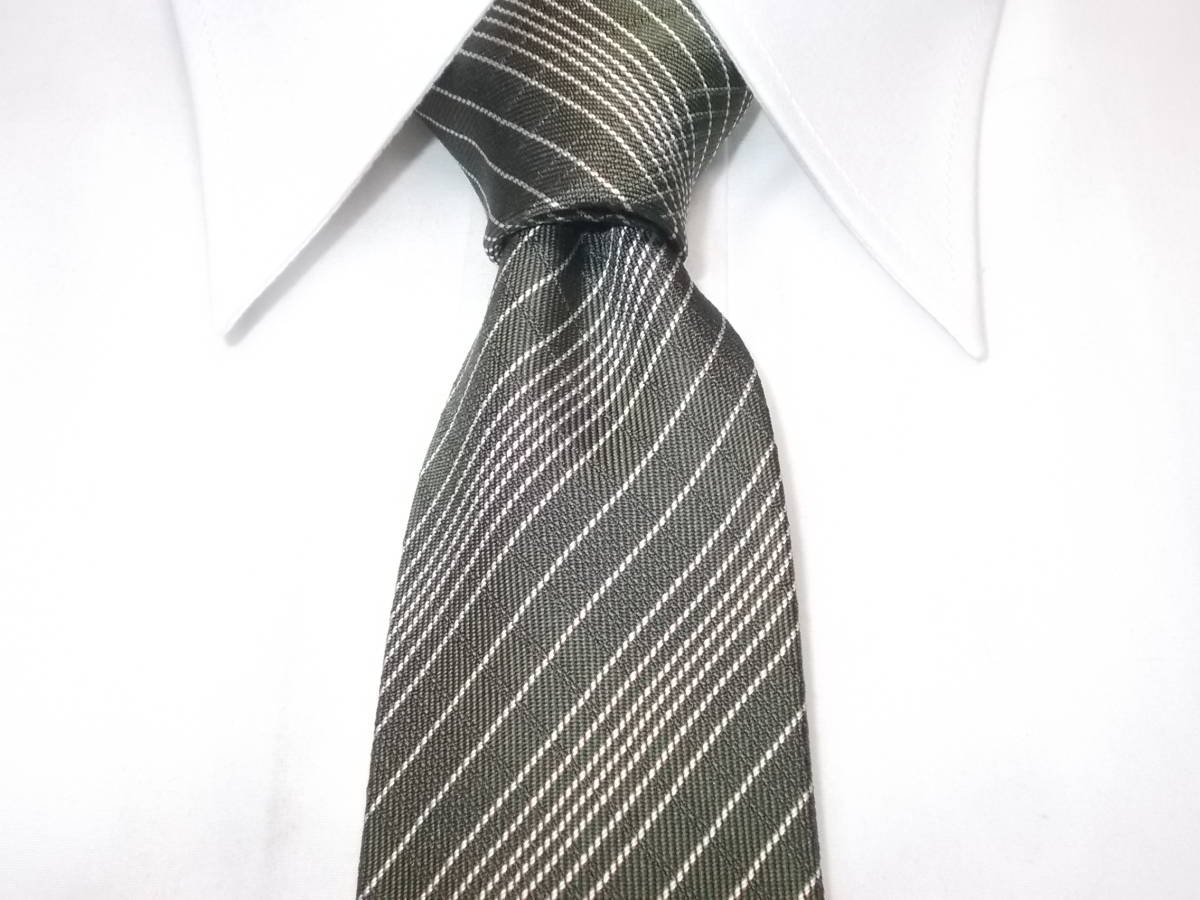 a263*BLACKBARRETT by NeIL Barrett narrow necktie * Neil Barrett necktie silk made in Japan three . association made 5F