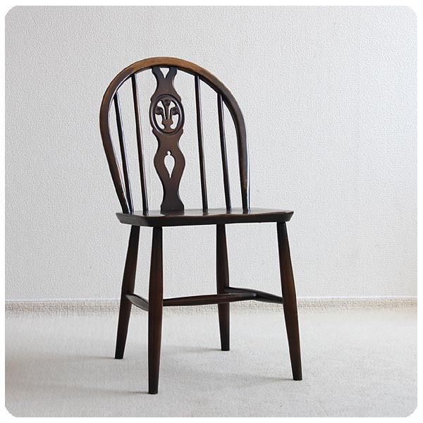 イギリス アンティーク アーコール シスルバックチェア 木製椅子 英国 家具「ercol」V-435