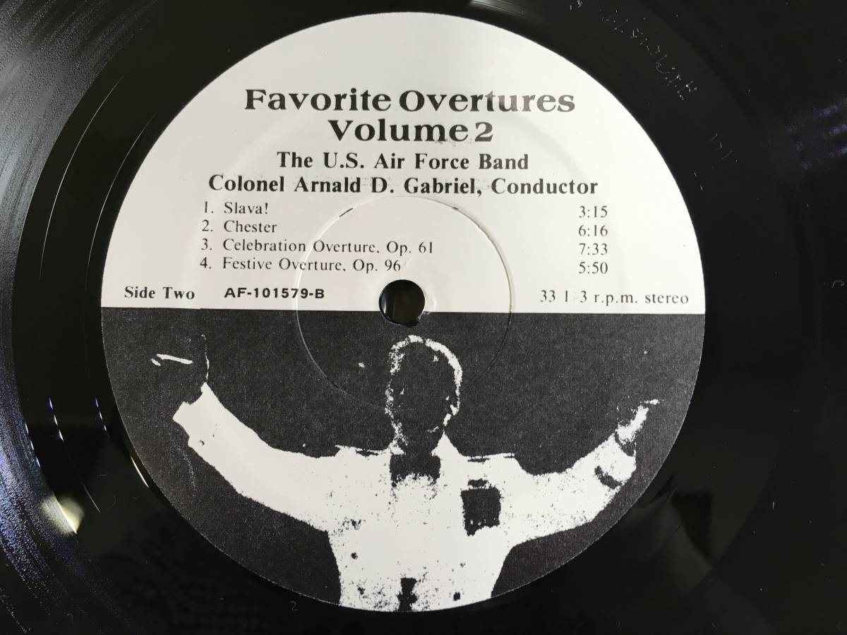 吹奏楽 The United States Air Force Band 「 Favorite Overtures Volume 2 」中古LP This Record Is Not For Sale (非売品？)_画像5
