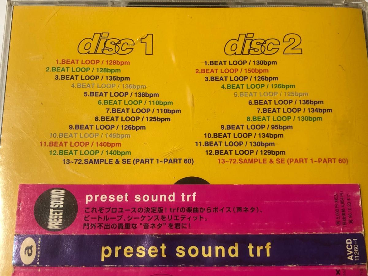 サンプリング用2枚組CD★preset sound・trf ／小室哲哉・tk・TMネットワーク・TMN・DAW・MIDIデータ