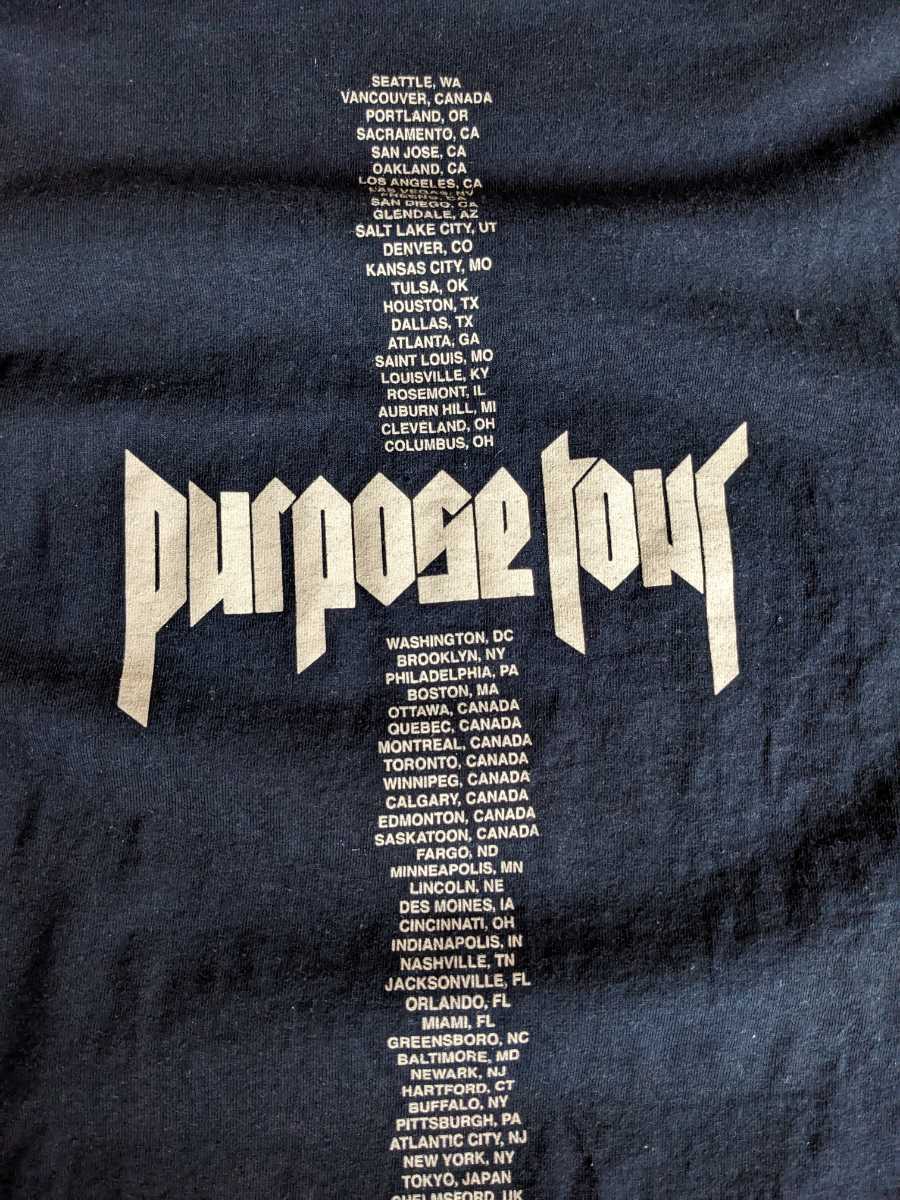 美品JUSTIN BIEBER,ジャスティン・ビーバー,PURPOSE TOUR,ロングTシャツ、ロンT,EMINEM,patrice scott,hip hop_画像4